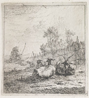 KG 04739
<br/>
Liggende geit en twee schapen met herder
<br/>
<em>Dujardin, Karel (1622-1678)</em>
